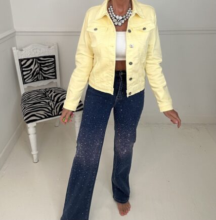 SPARKLY DENIM EMBELLISHED JEANS