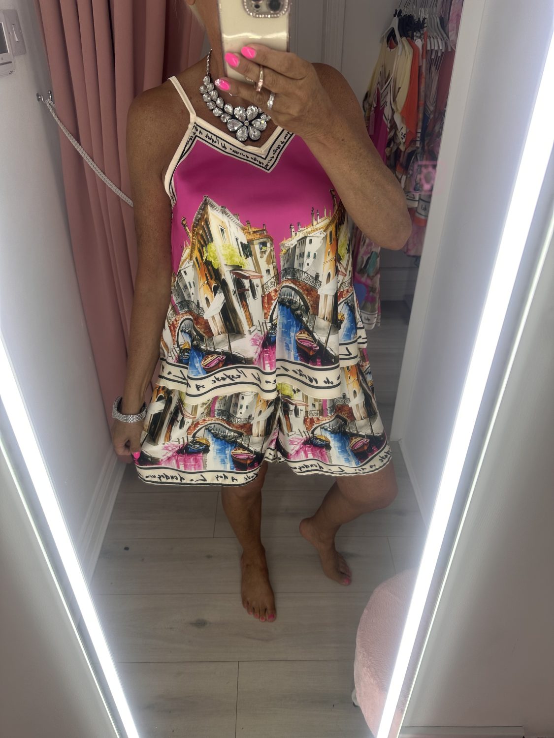 HOT PINK SANTORINI SHORT SET - Image 2