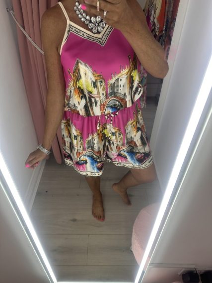 HOT PINK SANTORINI SHORT SET